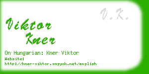 viktor kner business card